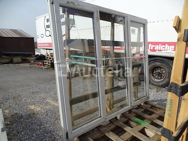 Wit pvc raamdeurkozijn - afbeelding 1 van  2