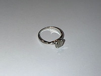 Witgouden solitair ring 14kt vv diamant - afbeelding 3 van  9