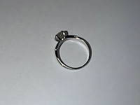 Witgouden solitair ring 14kt vv diamant - afbeelding 4 van  9