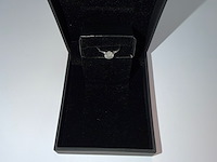 Witgouden solitair ring 14kt vv diamant - afbeelding 7 van  9