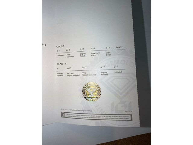 Witgouden solitair ring 14kt vv diamant - afbeelding 8 van  9
