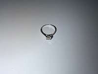 Witgouden solitair ring 14kt vv diamant - afbeelding 3 van  10