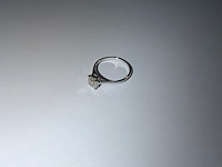 Witgouden solitair ring 14kt vv diamant - afbeelding 4 van  10