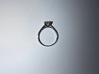 Witgouden solitair ring 14kt vv diamant - afbeelding 6 van  10
