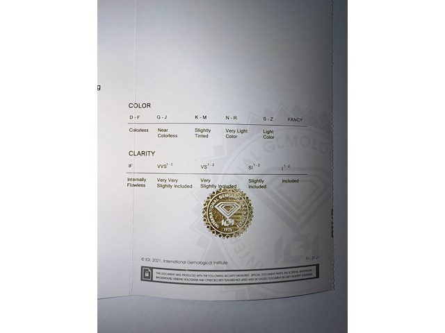 Witgouden solitair ring 14kt vv diamant - afbeelding 10 van  10