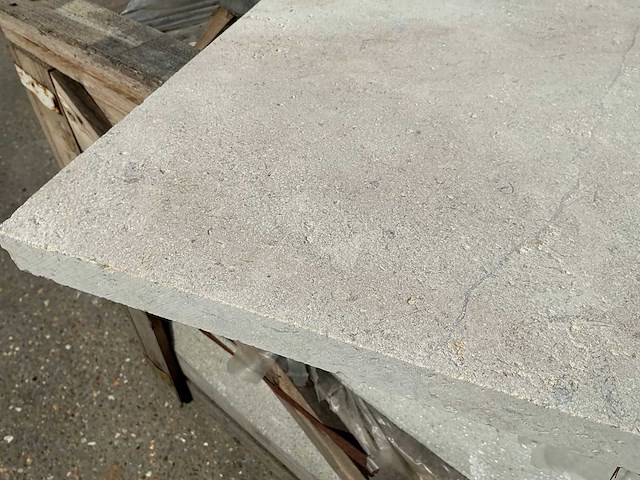 Witsteen 23,76 m2 natuursteen tuintegel - afbeelding 1 van  4