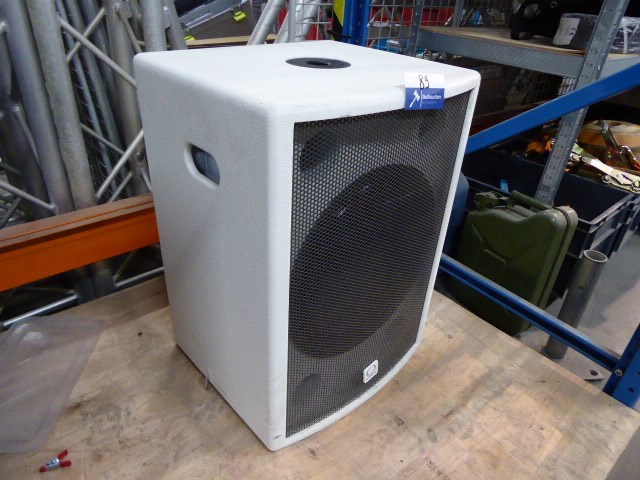 Witte 15 inch passieve basskast turbosound - afbeelding 2 van  3
