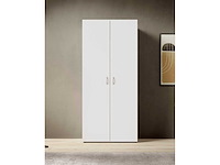 Witte 2-deurs garderobe - afbeelding 5 van  12