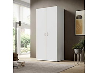 Witte 2-deurs garderobe - afbeelding 10 van  12