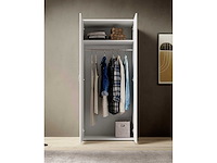Witte 2-deurs garderobe - afbeelding 11 van  12