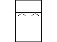 Witte 2-deurs garderobe - afbeelding 2 van  12