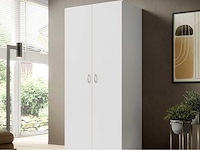 Witte 2-deurs garderobe - afbeelding 1 van  12