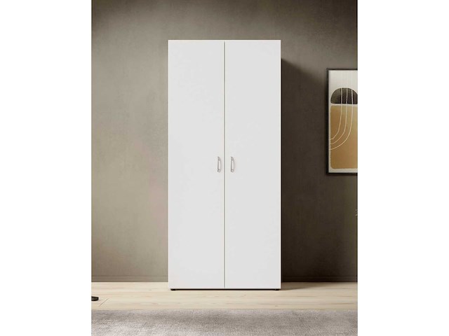 Witte 2-deurs garderobe - afbeelding 5 van  12