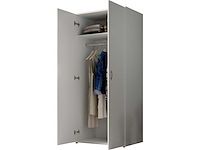 Witte 2-deurs garderobe - afbeelding 9 van  12