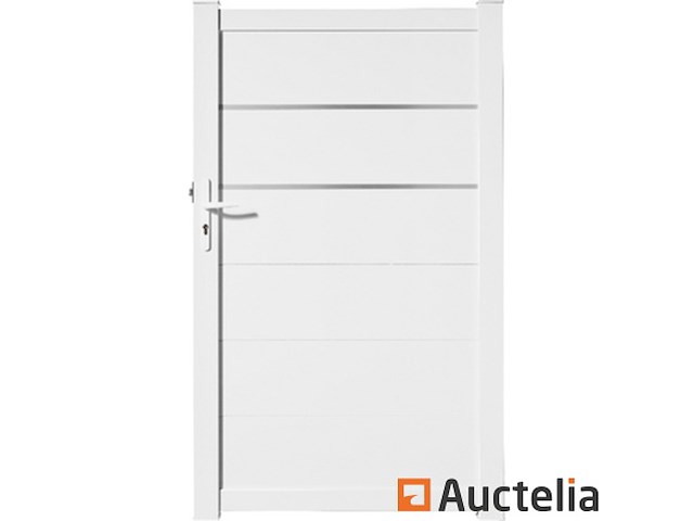 Witte aluminium poort aosta 167 x 100 (winkelwaarde: €849) - afbeelding 1 van  8