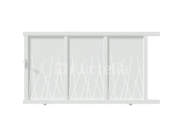 Witte aluminium poorten