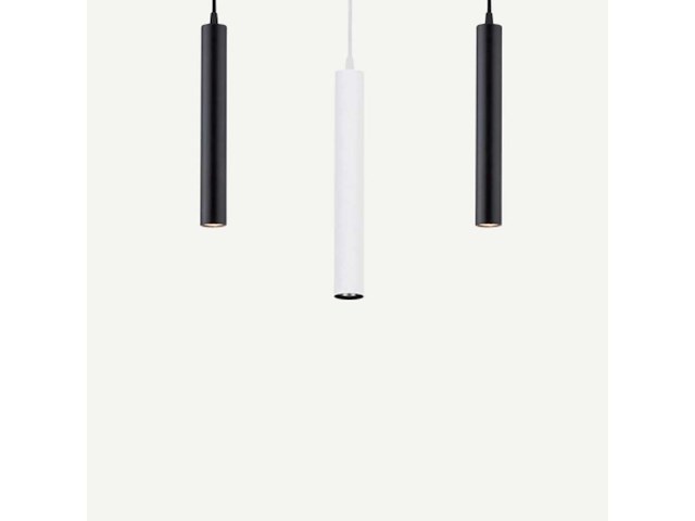 Witte buisvormige hanglamp - afbeelding 2 van  2