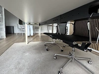 Witte bureau- / vergadertafel met kabelgoot – 200 × 100 cm - afbeelding 2 van  2