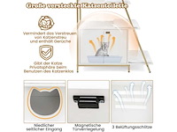 Witte grote kattenbak met mat - afbeelding 2 van  6