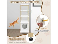 Witte grote kattenbak met mat - afbeelding 4 van  6