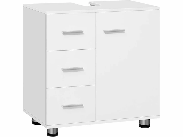 Witte kaptafel 60 x 30 x 60 cm met 3 grote lades - afbeelding 2 van  5
