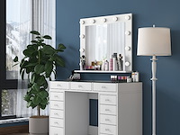 Witte make-uptafel bj118 - 100% melamine - afbeelding 2 van  8