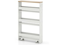 Witte metalen keukenkar - afbeelding 5 van  5