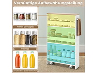 Witte metalen keukenkar - afbeelding 2 van  4