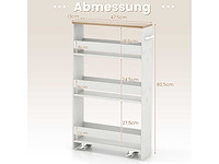 Witte metalen keukenkar - afbeelding 3 van  4