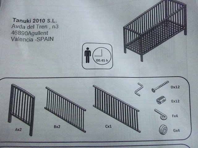 Witte wieg - afbeelding 1 van  4