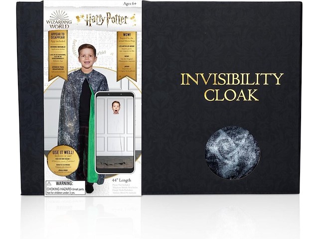 Wizarding world - officiele harry potter onzichtbaarheidsmantel - illusie - afbeelding 1 van  4