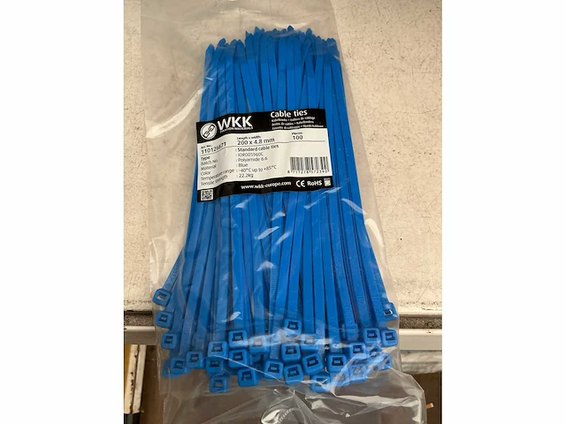 Wkk 200 x 4.8 mm polyamide kabelbinders (10x) - afbeelding 2 van  2