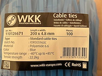 Wkk kabelbinders 200 x 4.8 mm (500x) - afbeelding 1 van  1