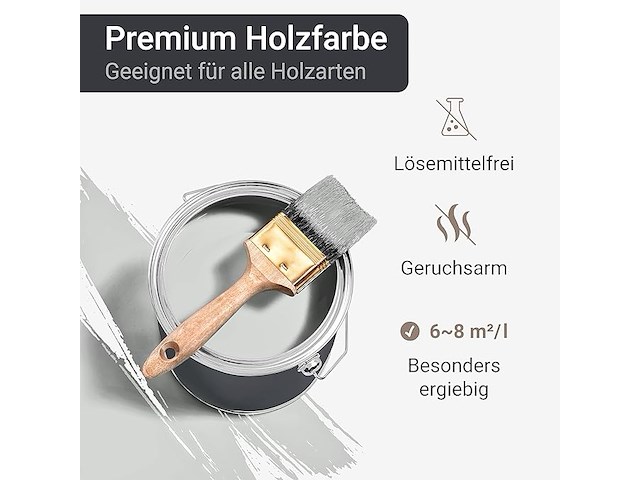 Wo-we w420 houtverf (gitzwart, 2,5l) - afbeelding 2 van  3