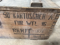 Wo1 duitse munitiekist 50 kartuschen 1918 - afbeelding 2 van  4