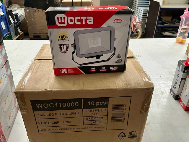 Wocta bouwlamp led kantelbaar 10w 900 lumen (10x) - afbeelding 1 van  4