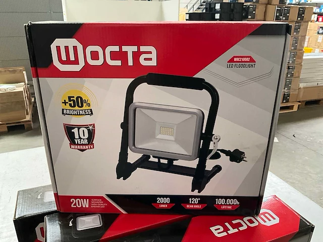 Wocta bouwlamp led kantelbaar 20w 2000 lumen (4x) - afbeelding 2 van  5