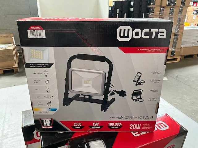 Wocta bouwlamp led kantelbaar 20w 2000 lumen (4x) - afbeelding 3 van  5