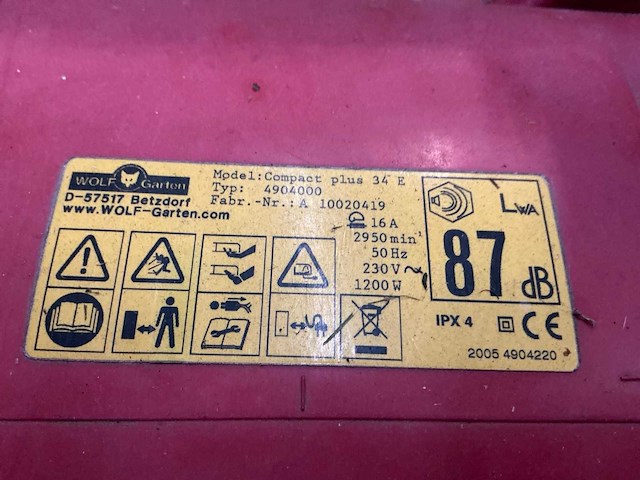 Wolf garten compact plus 34 e grasmaaier - afbeelding 5 van  5