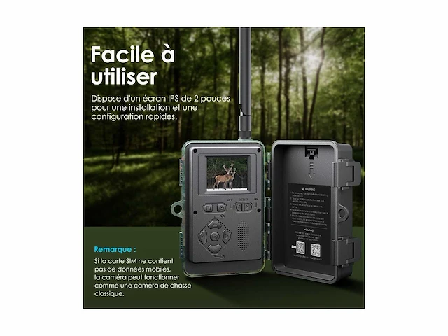 Wolfang jachtcamera, 4 g, 48 mp, 2 k, hd, jachtcamera - afbeelding 3 van  9