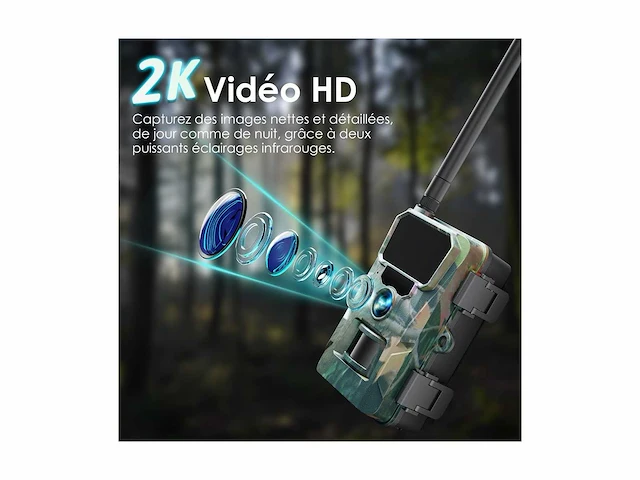 Wolfang jachtcamera, 4 g, 48 mp, 2 k, hd, jachtcamera - afbeelding 4 van  9
