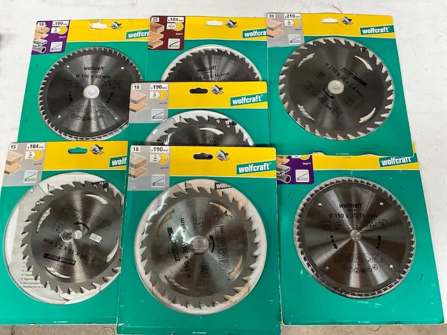 Wolfcraft diverse zaagbladen (7x) - afbeelding 1 van  8