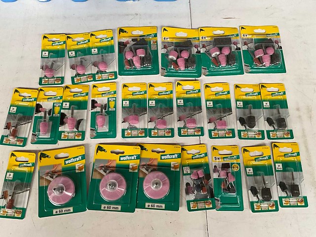 Wolfcraft mix kavel slijpstiften in blister verpakking - afbeelding 1 van  7