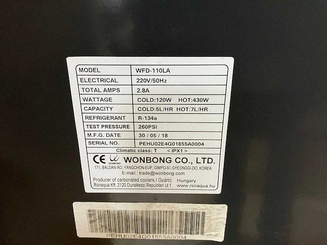 Wonbong wfd-110la waterkoeler - afbeelding 6 van  6
