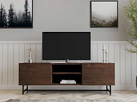 Wood tv-standaard | metalen frame | walnoot - afbeelding 1 van  4