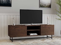 Wood tv-standaard | metalen frame | walnoot - afbeelding 2 van  4