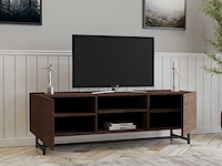 Wood tv-standaard | metalen frame | walnoot - afbeelding 3 van  4
