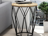 Woody fashion bijzettafel - eiken zwart, 100% melamine, 18mm dik - afbeelding 1 van  5