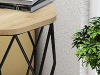 Woody fashion bijzettafel - eiken zwart, 100% melamine, 18mm dik - afbeelding 3 van  5