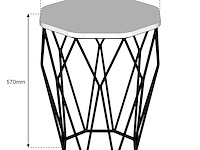 Woody fashion bijzettafel - eiken zwart, 100% melamine, 18mm dik - afbeelding 5 van  5